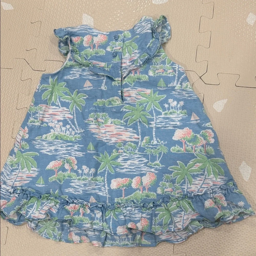 Janie & Jack Blue Tropical InfantDress